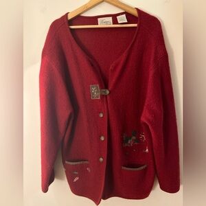 Traditions Vintage Wool Button Up Sweater XL